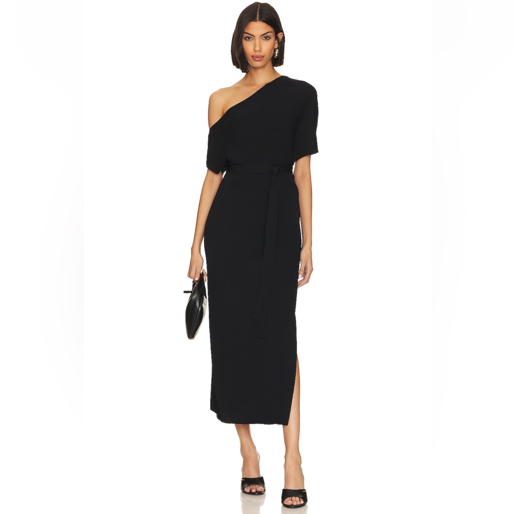Karina Grimaldi Amber Knit One-Shoulder Dress